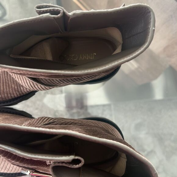 NEW Jimmy Choo Youth II Corduroy Suede Boots, Brown/Clay, New, Size 37.5 - Picture 9 of 14